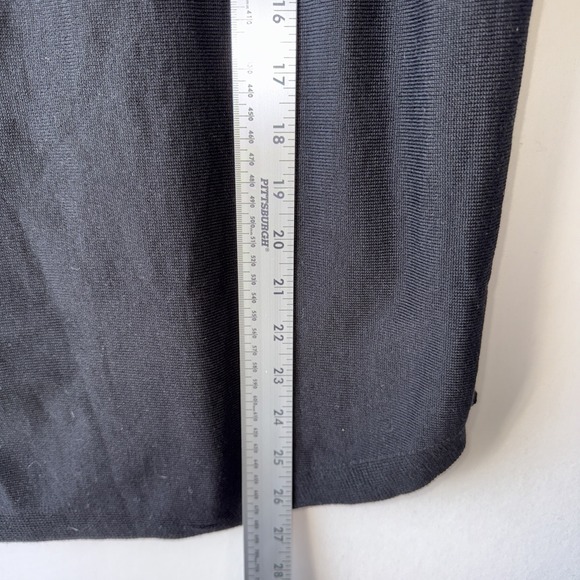 Melissa Paige Womens Top Medium Black Button Detail Knit Short Sleeve Pullover - Picture 3 of 6